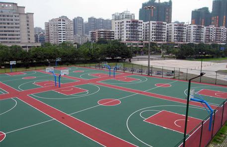 濟(jì)南外海中央花園硅PU籃球場